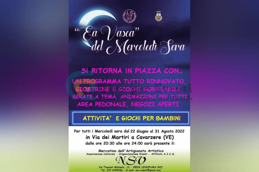 Mercatini Ea Vasca Del Mercoledì Sera a Cavarzere (VE) - Flyer