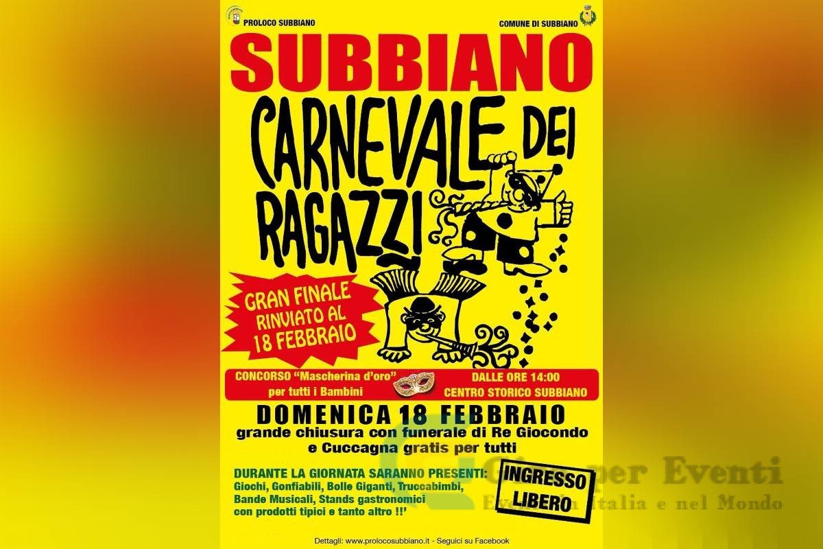 Carnevale dei Ragazzi a Subbiano