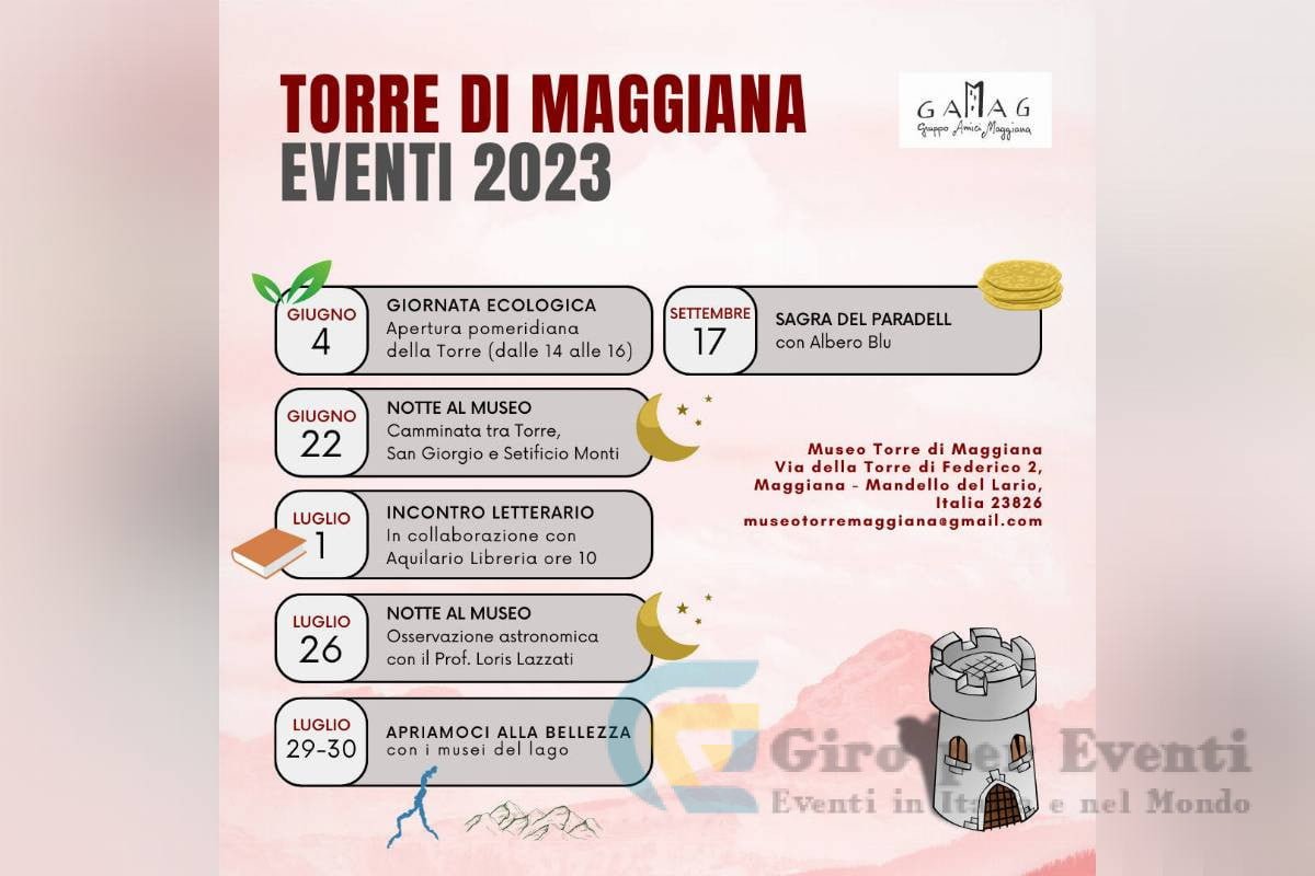 Eventi alla Torre di Maggiana di Mandello del Lario