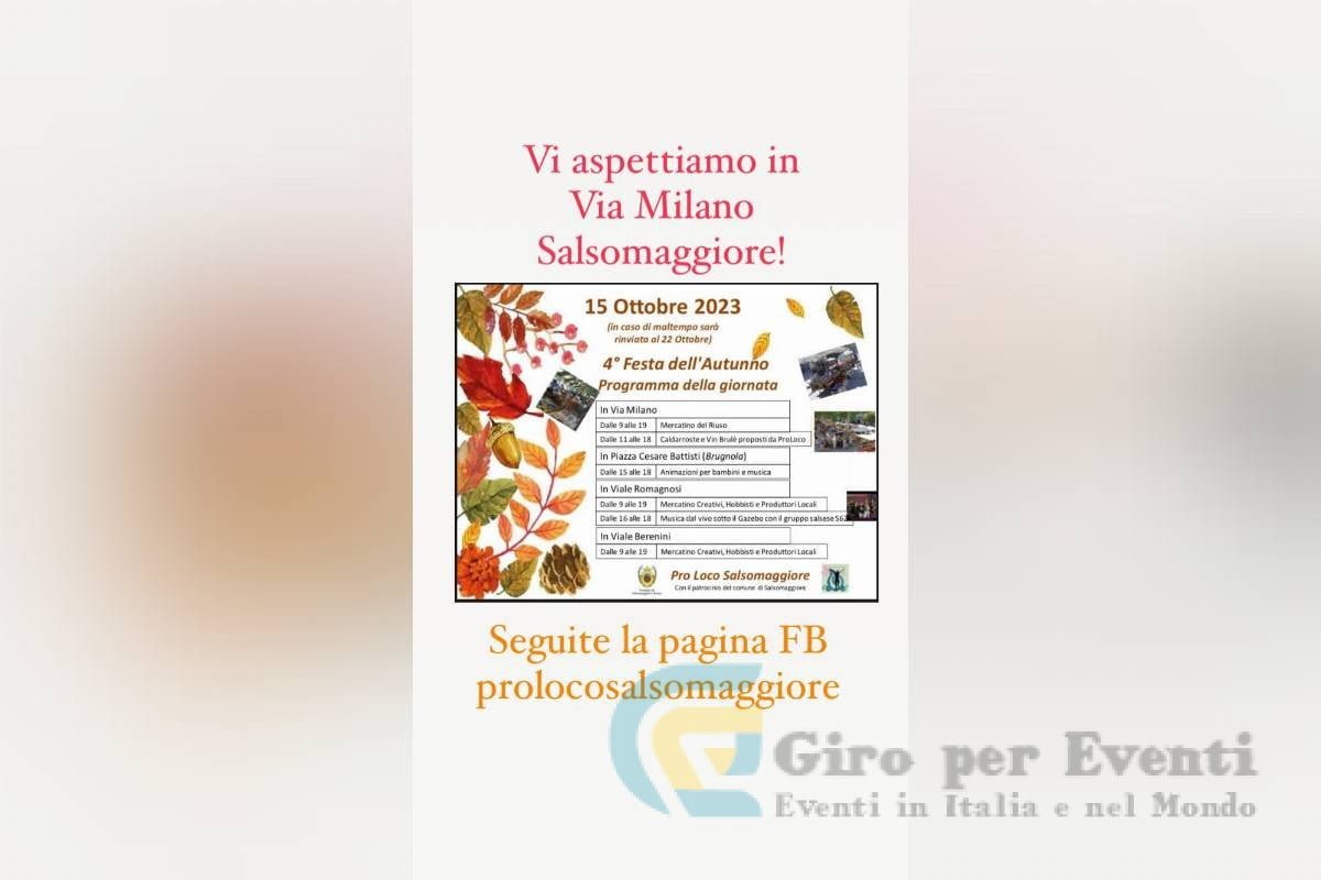 Festa d'Autunno a Salsomaggiore Terme