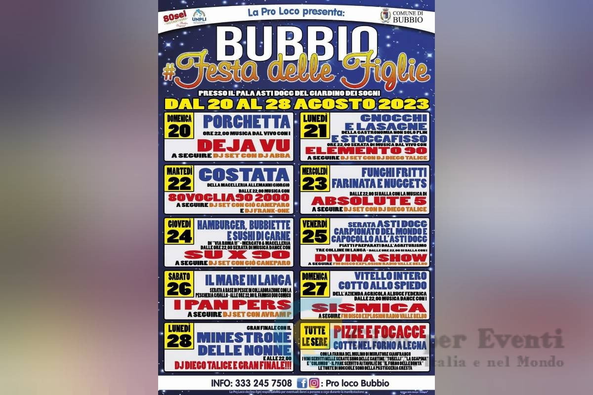 Festa delle Figlie a Bubbio