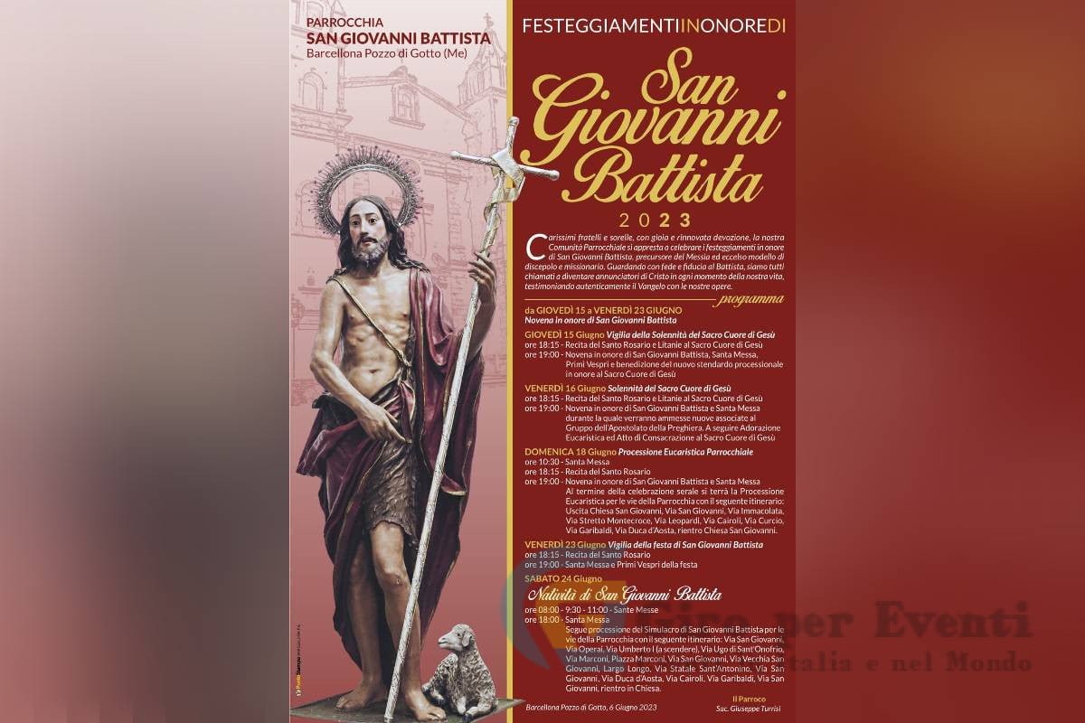 Festa di San Giovanni Battista a Barcellona Pozzo di Gotto