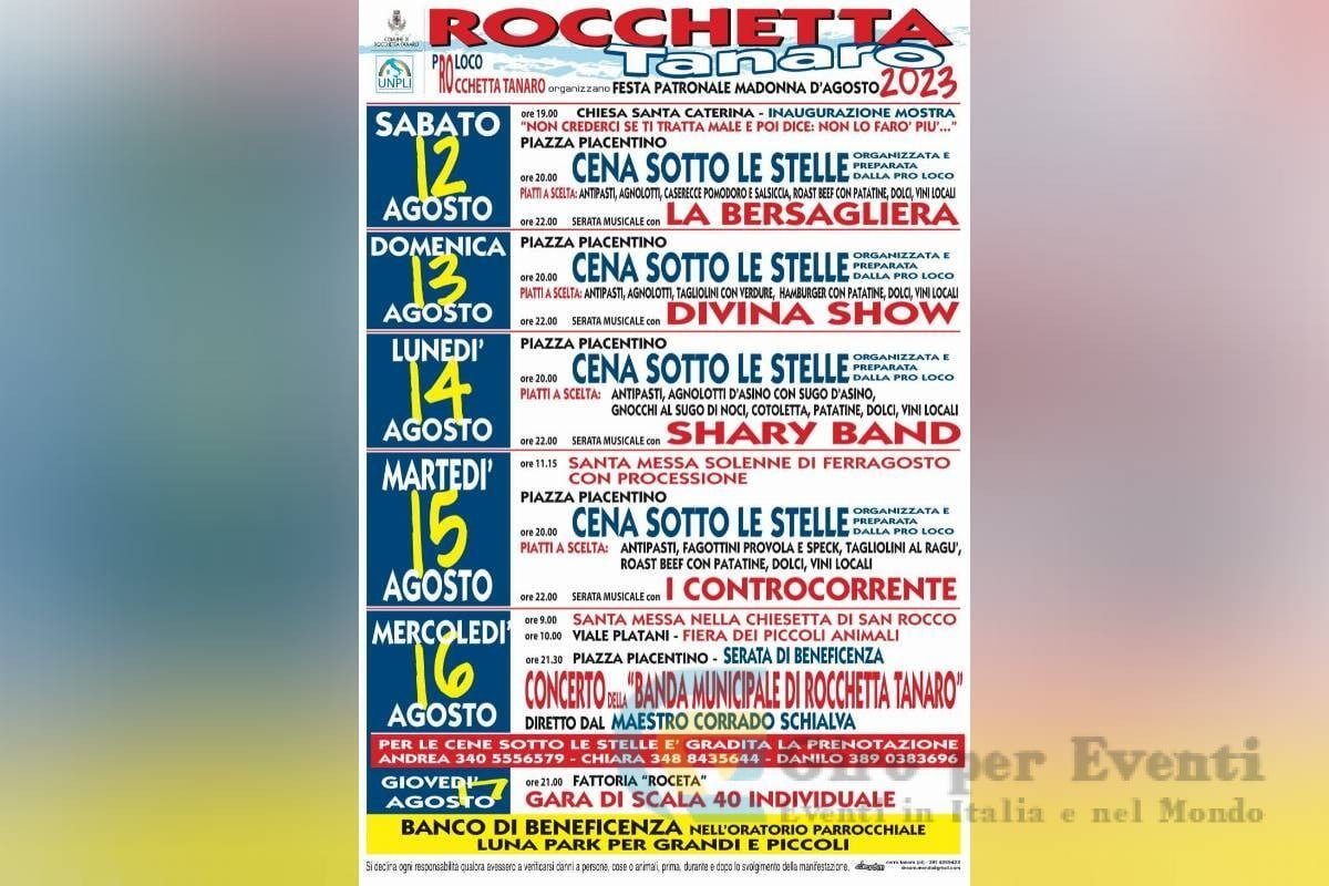 Festa Patronale Madonna d'Agosto a Rocchetta Tanaro