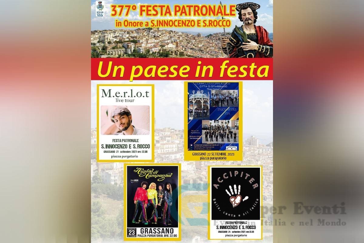 Festa Patronale Sant'Innocenzo e San Rocco a Grassano banner