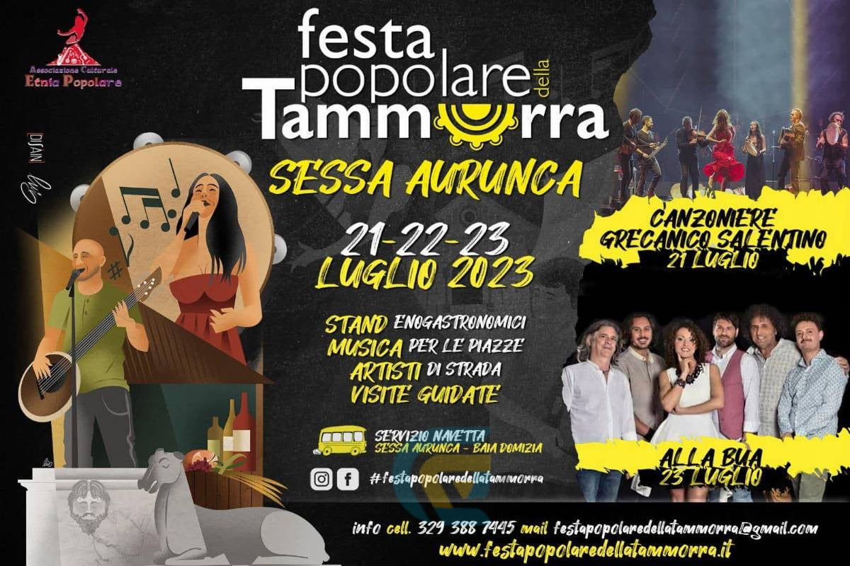 Festa Popolare della Tammorra a Sessa Aurunca banner