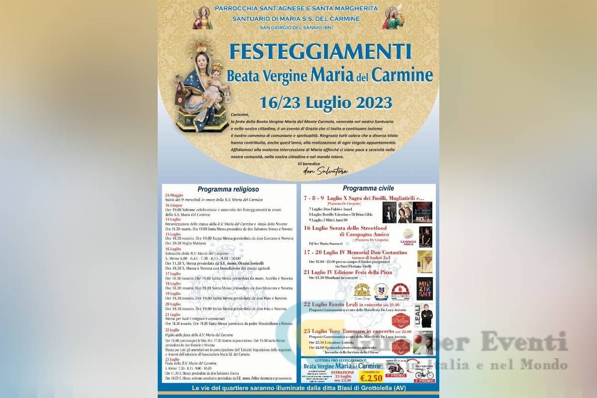 Festeggiamenti in Onore di Maria SS. del Carmine a San Giorgio Del Sannio