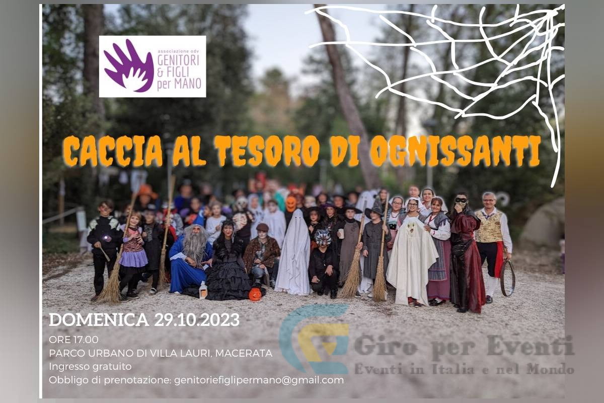 quarta edizione della Caccia al Tesoro di Ognissanti nel parco Villa Lauri a Macerata.