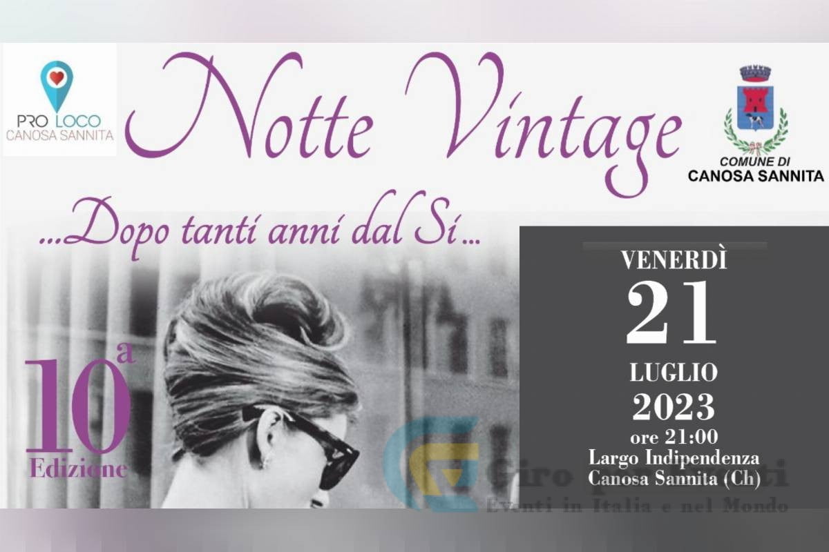 Notte Vintage a Canosa Sannita