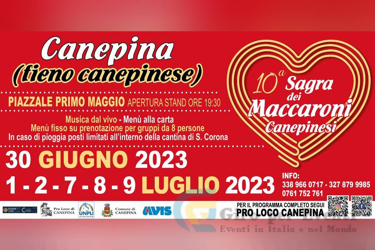 Sagra dei Maccaroni Canepinesi banner