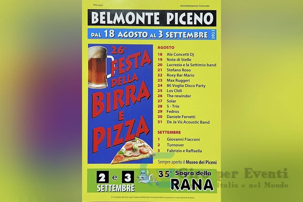 Sagra della Birra e della Pizza a Belmonte Piceno