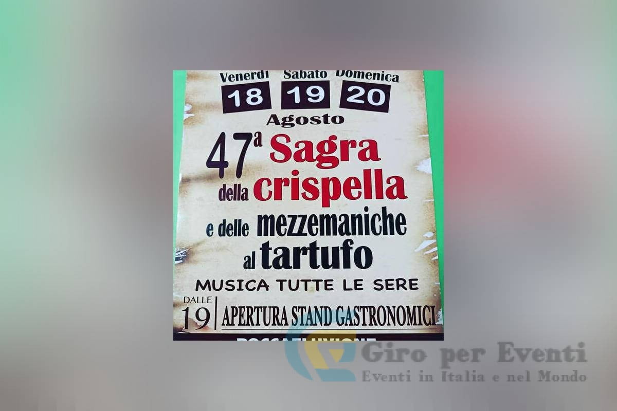 Sagra della Crispella e Mezzemaniche al Tartufo a Roccafluvione