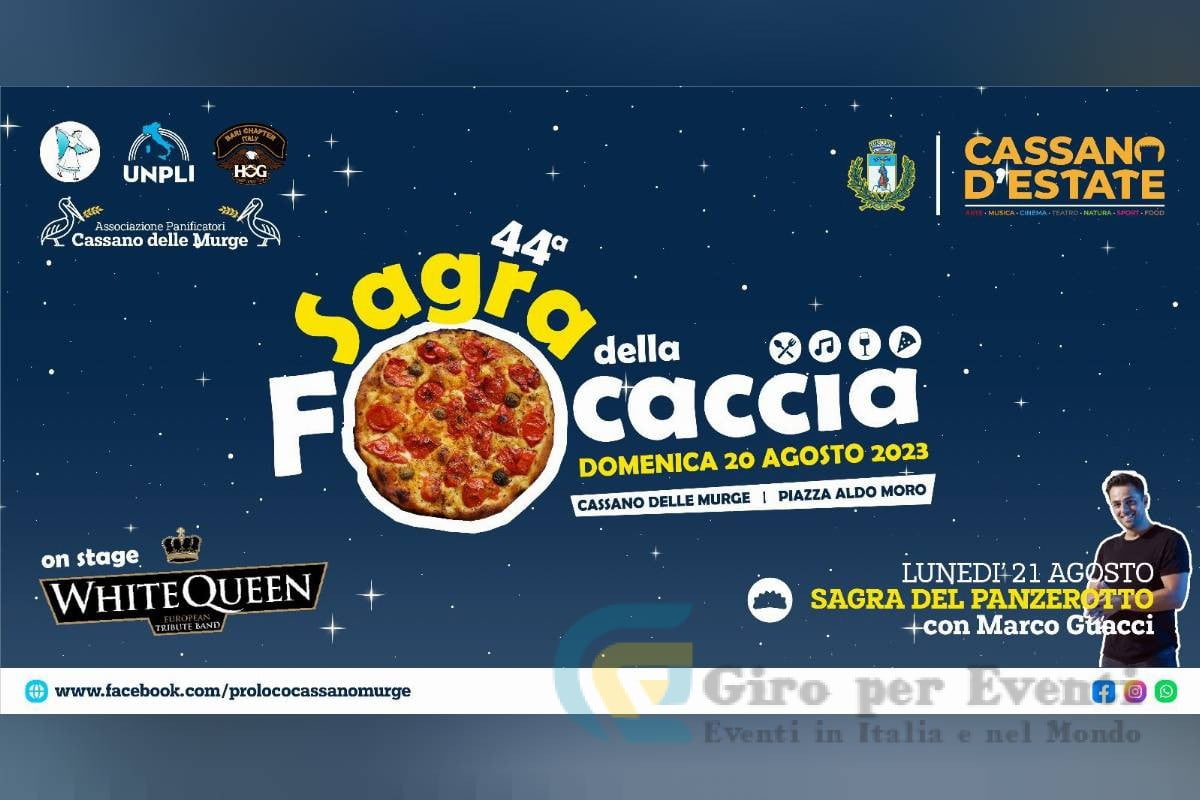 Sagra della Focaccia.. e non solo! Cassano delle Murge