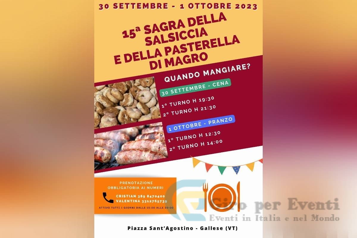 Sagra della Salciccia e della Pastarella di Magro Gallese banner