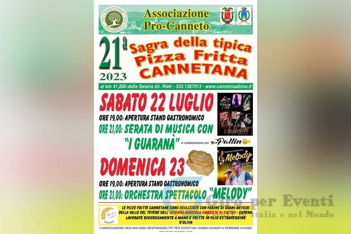 Sagra della Tipica Pizza Fritta Cannetana a Canneto Sabino