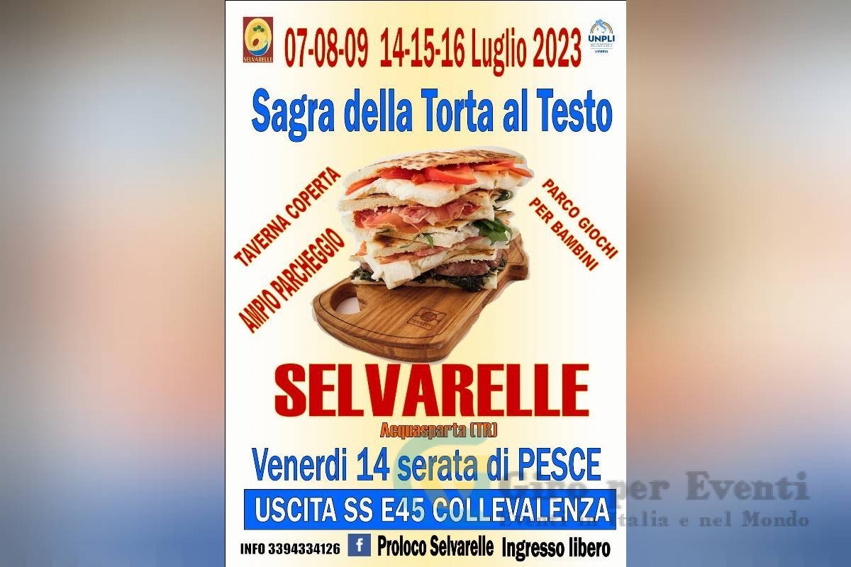 Sagra della Torta al Testo Selvarelle di Acquasparta