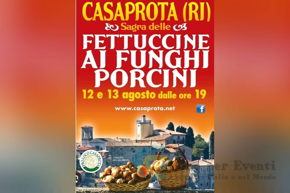 Sagra delle Fettuccine ai Funghi Porcini a Casaprota