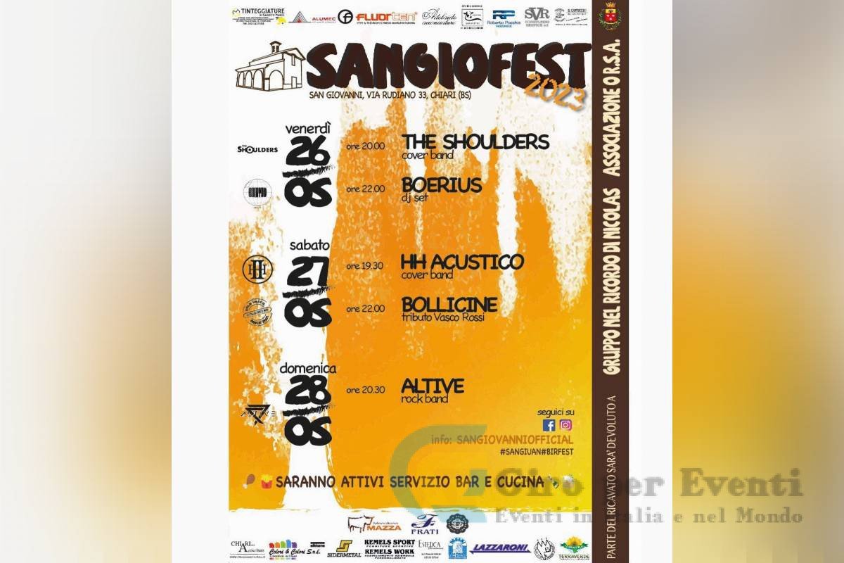 Sangiofest a Chiari