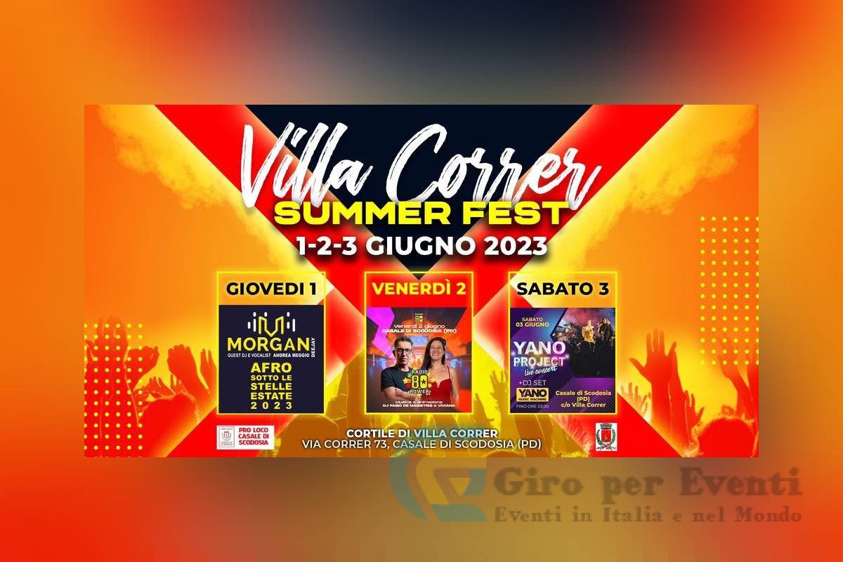 Villa Correr Summer Fest a Casale di Scodosia