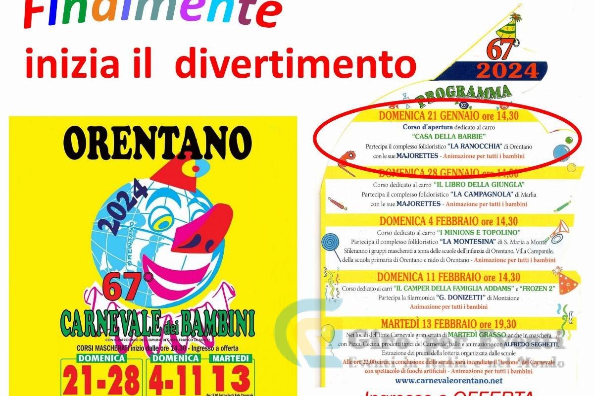 Carnevale dei Bambini di Orentano a Castelfranco di Sotto