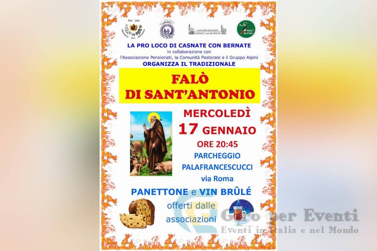 Falò di Sant'Antonio a Casnate con Bernate