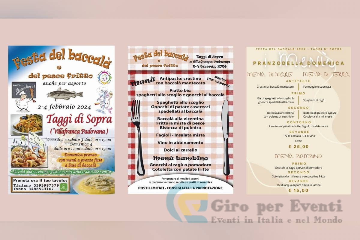 Festa del Baccalà e del Pesce Fritto a Taggì di Sopra