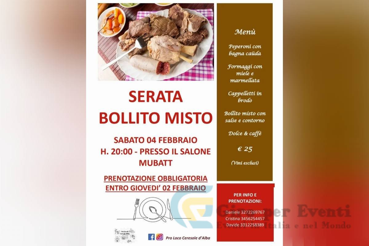 Serata Bollito Misto a Ceresole d'Alba