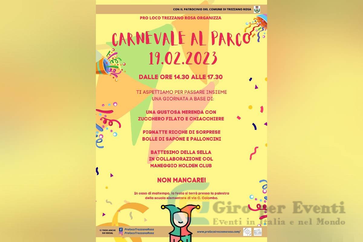 Carnevale al Parco a Trezzano Rosa