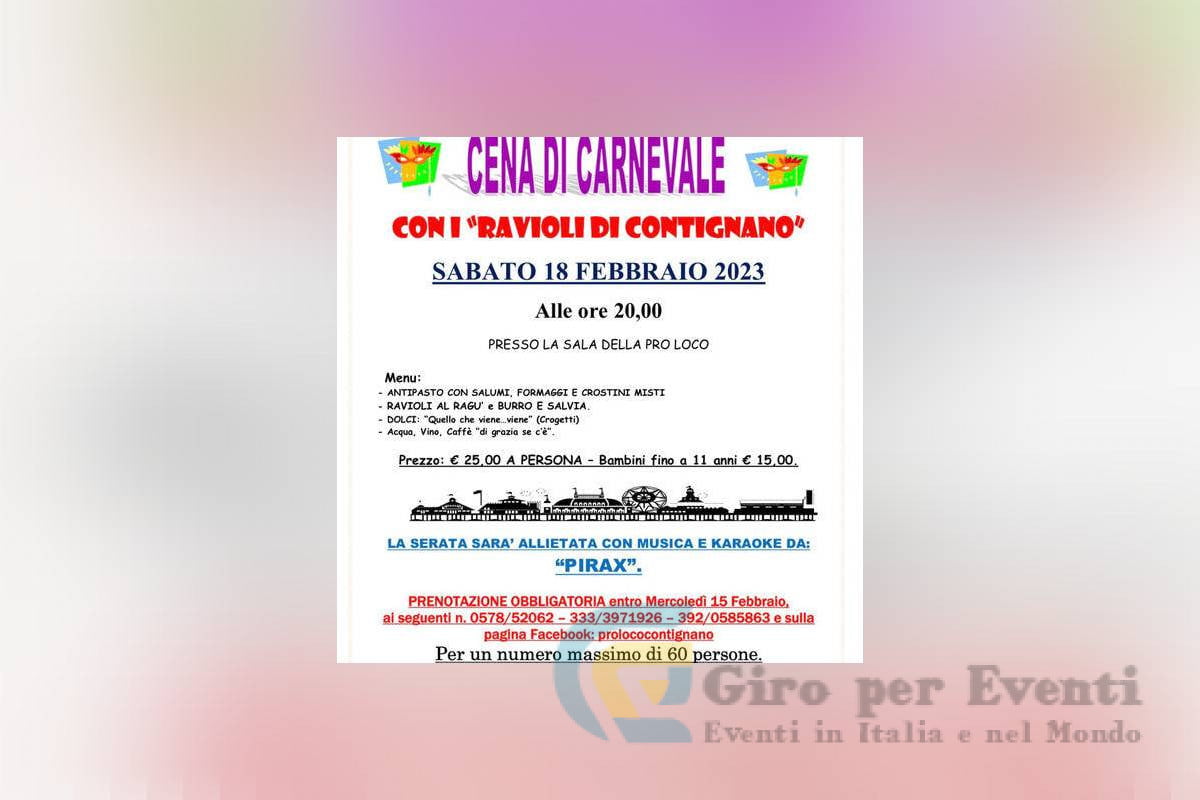 Cena di Carnevale a Contignano