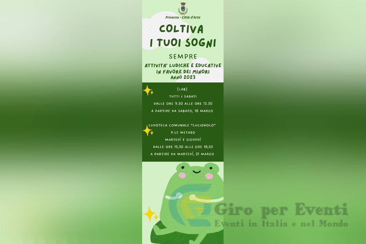 Attività Ludiche ed Educative in Favore dei Minori a Priverno