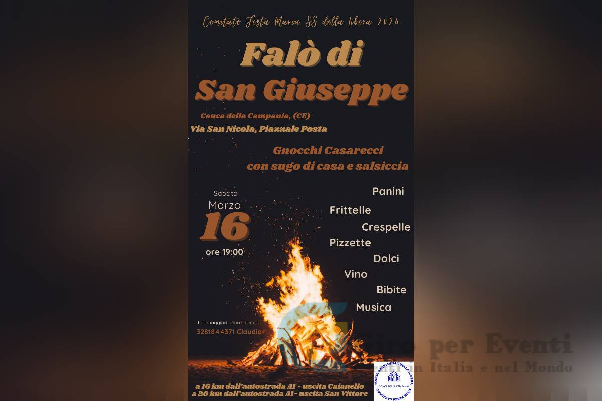 Falò di San Giuseppe a Conca della Campania