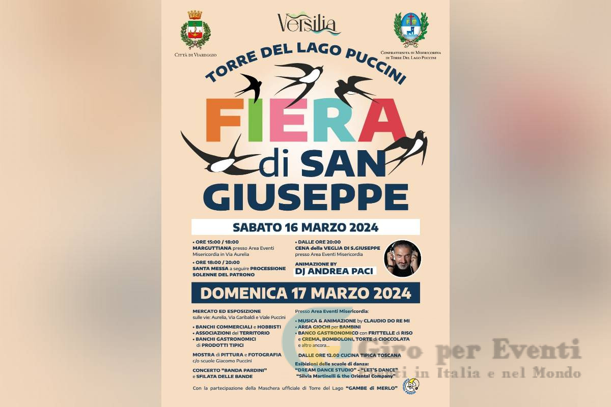 Fiera di San Giuseppe a Torre del Lago Puccini programma