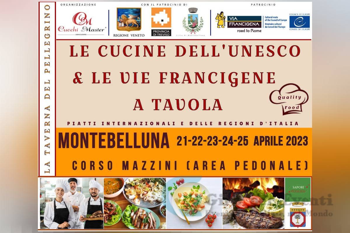 Le Cucine dell’Unesco & Le Vie Francigene a Tavola a Montebelluna