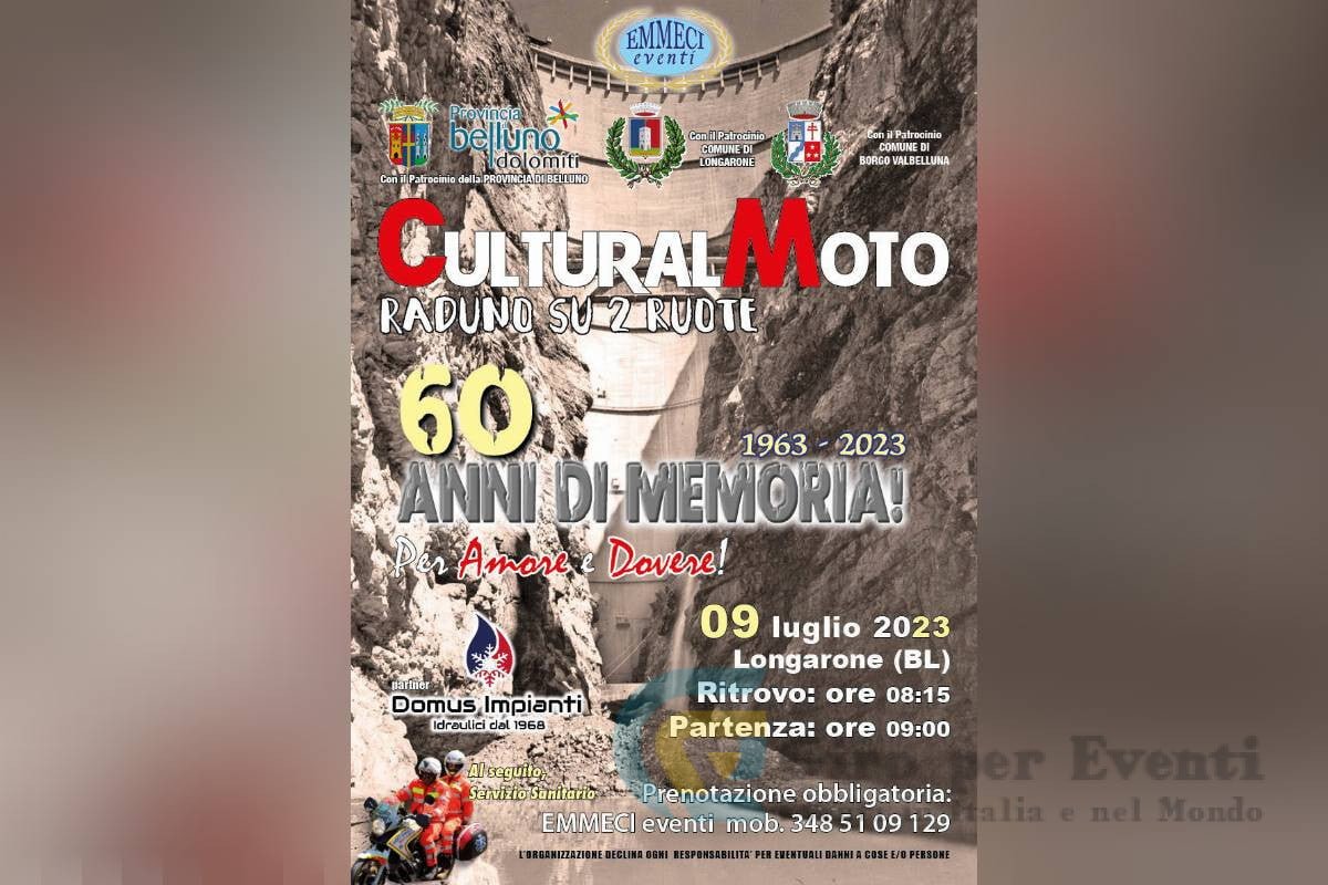 60° Anniversario Tragedia del Vajont con patrocinio Provincia di Belluno