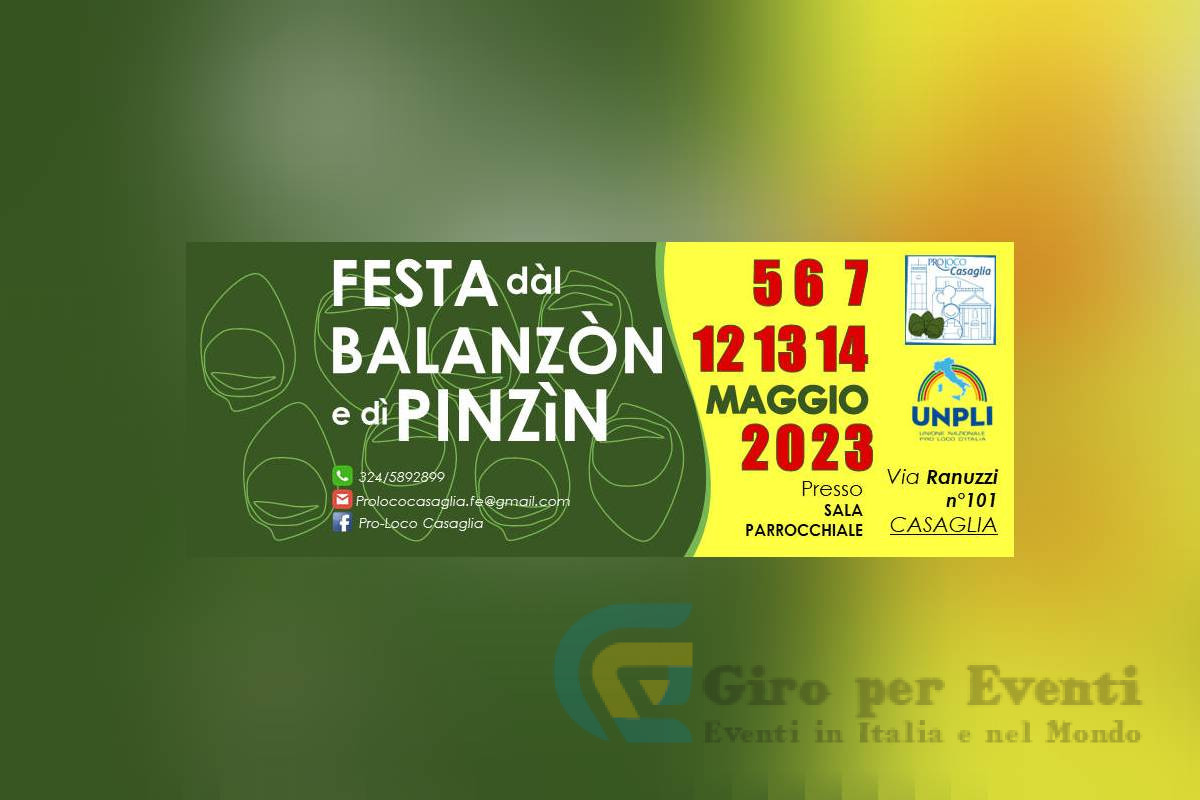 Festa dàl Balanzon e dì Pinzìn a Casaglia