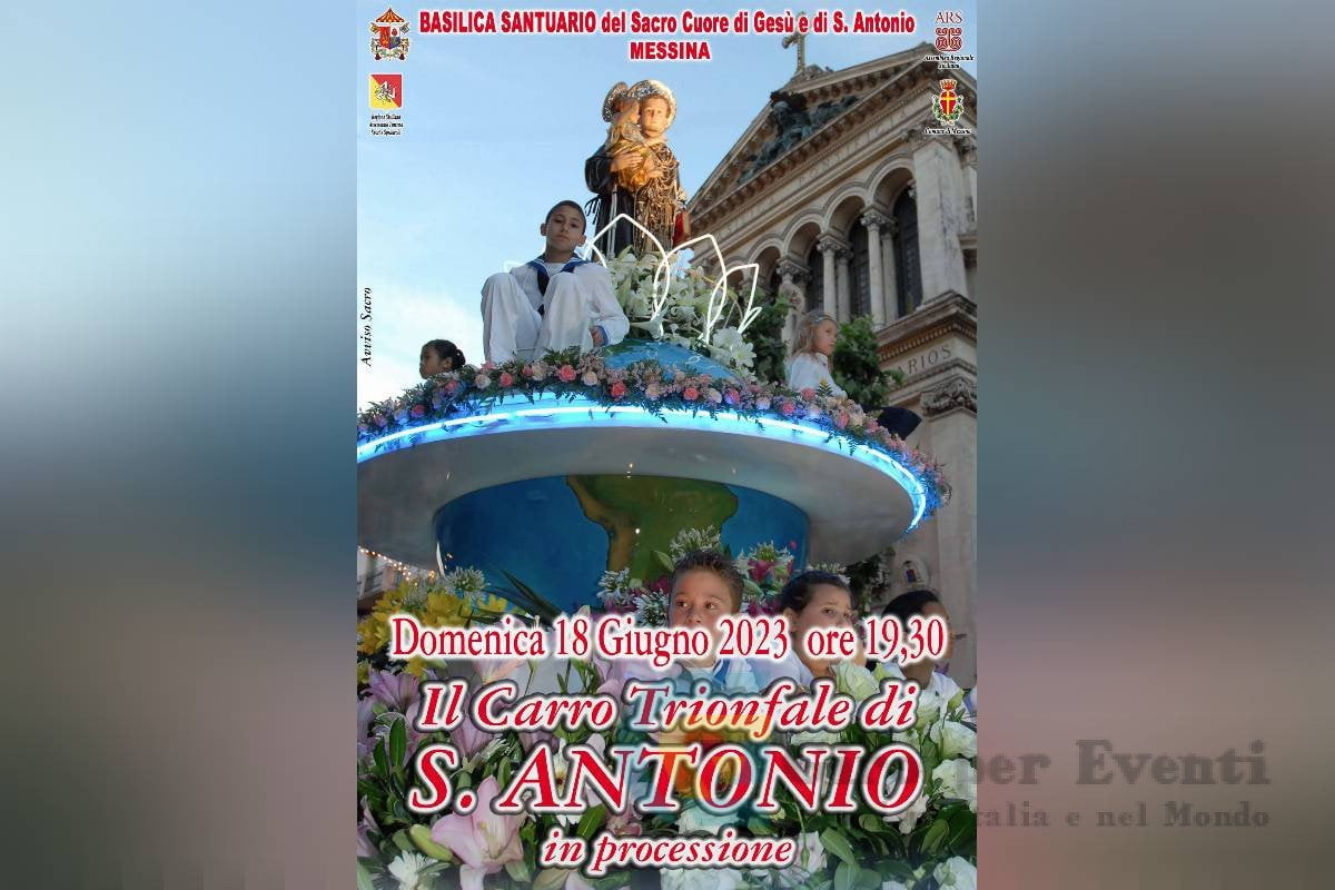 Festeggiamenti in Onore di Sant'Antonio da Padova a Messina carro trionfale