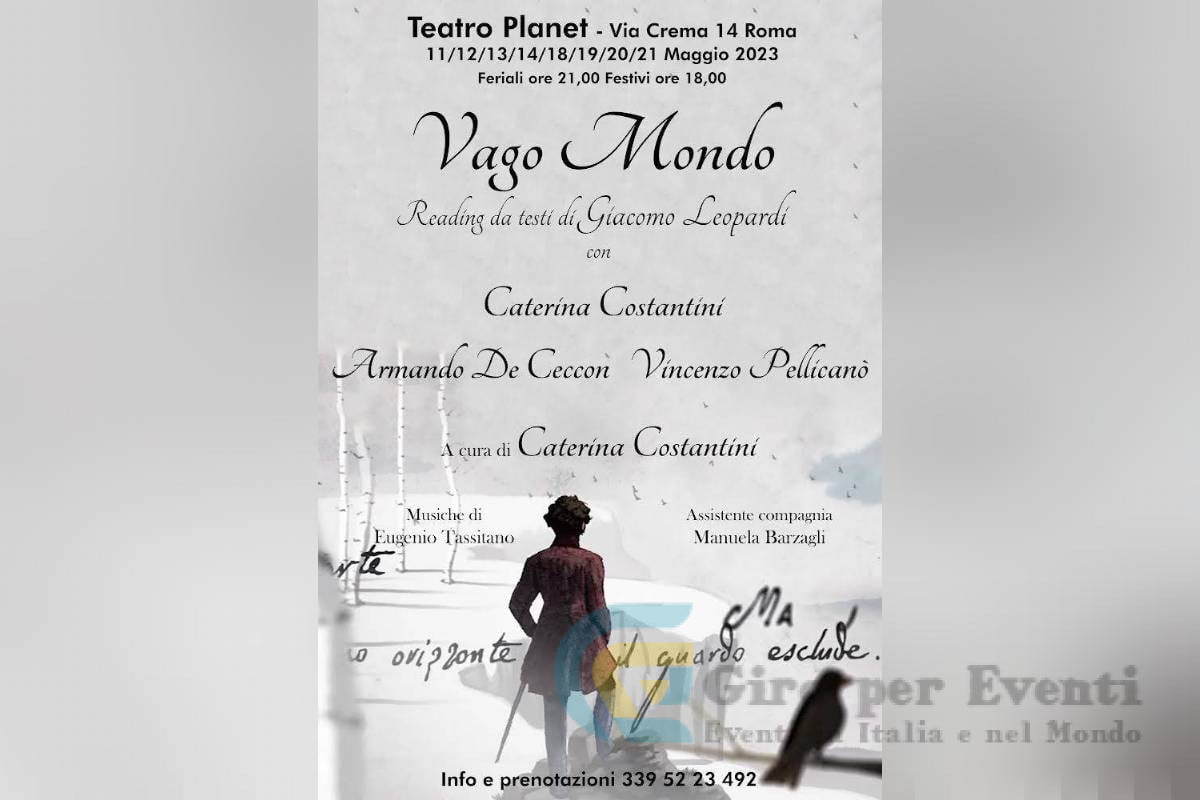 Vago Mondo - Leopardi al Teatro Planet di Roma