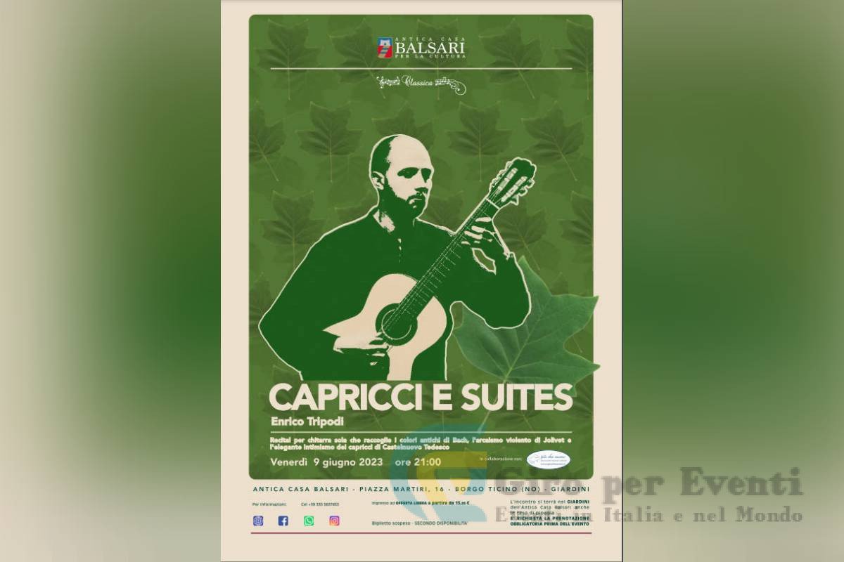 Concerto Capricci e Suites a Borgo Ticino