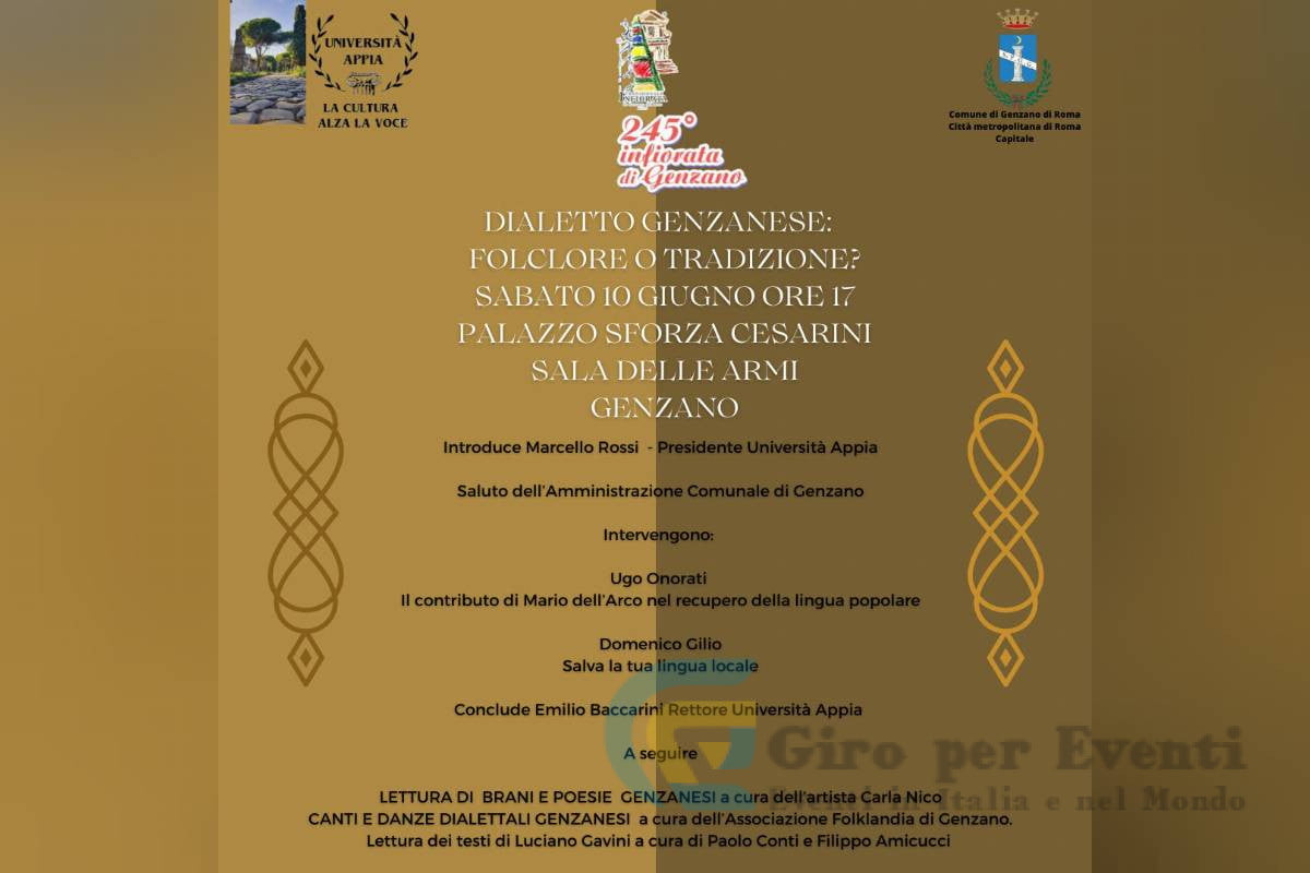 Conferenza Dialetto Genzanese a Genzano di Roma