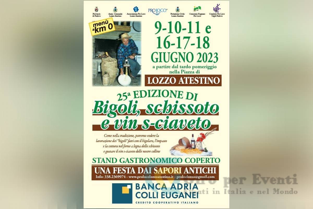 Festa dei Bigoli, Schissoto e Vin S-ciaveto a Lozzo Atestino