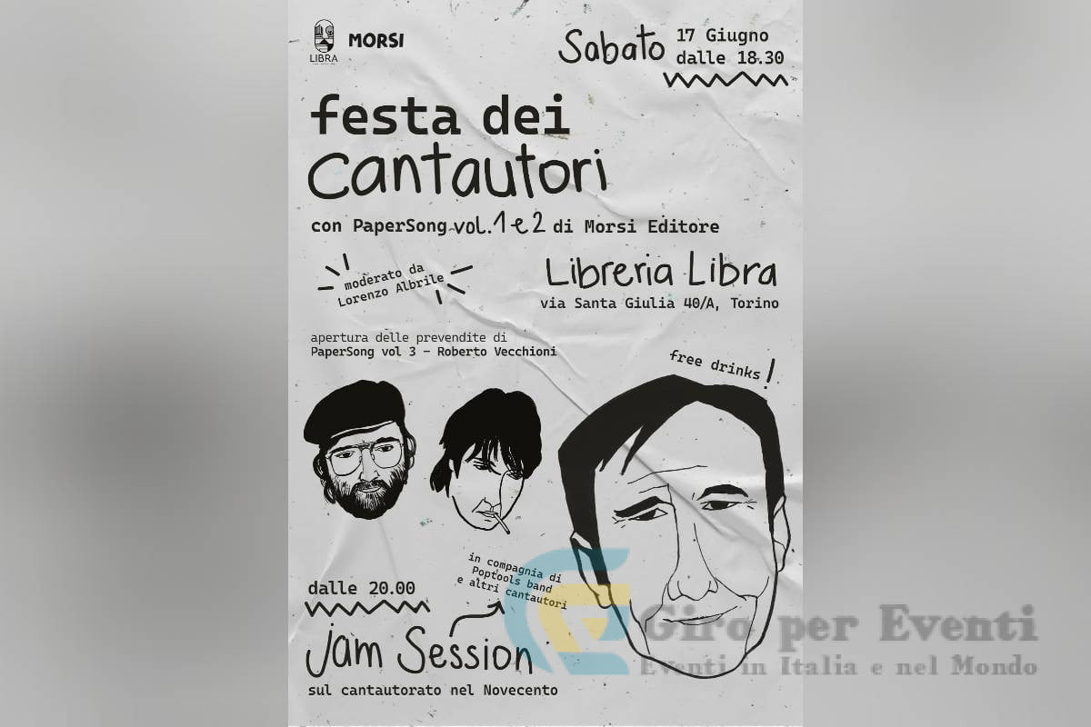 Un Pomeriggio dedicato al Cantautorato Chiacchere e Jam Session Torino