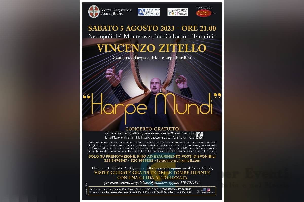Vincenzo Zitello in Concerto alla Necropoli dei Monterozzi