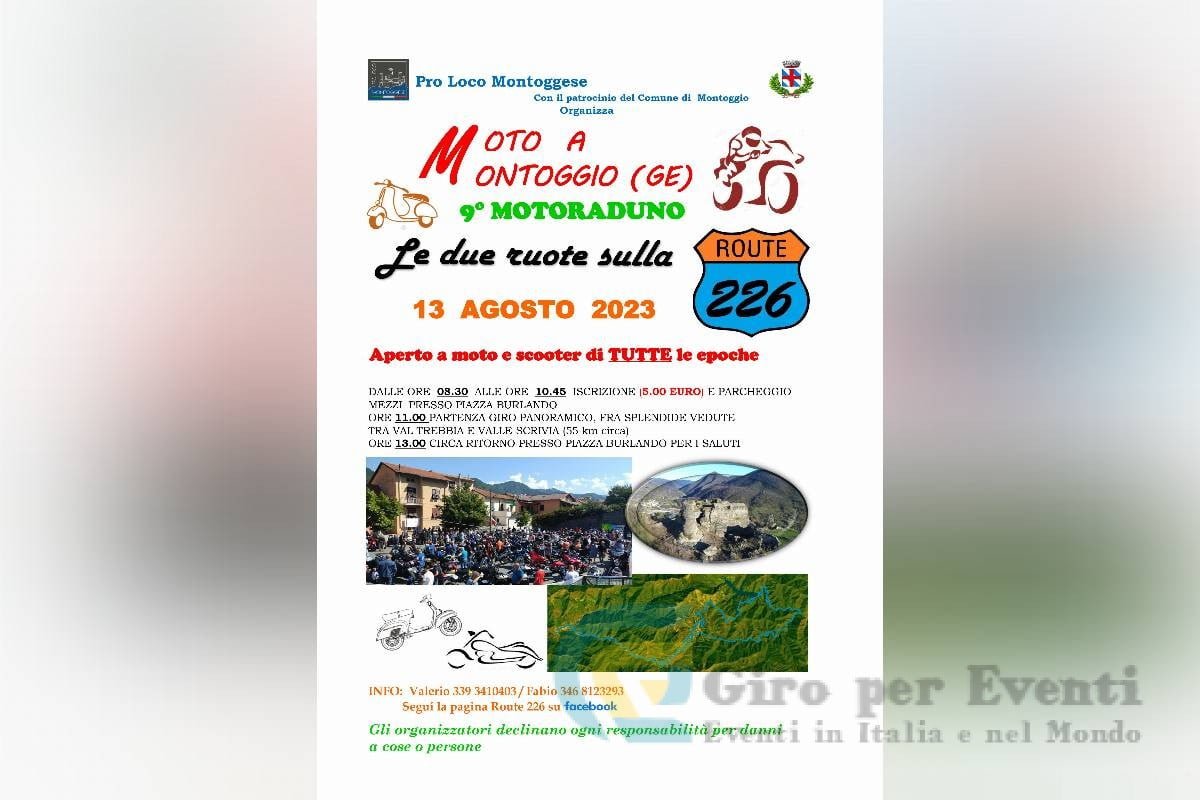 Le Due Ruote sulla Route 226 a Montoggio