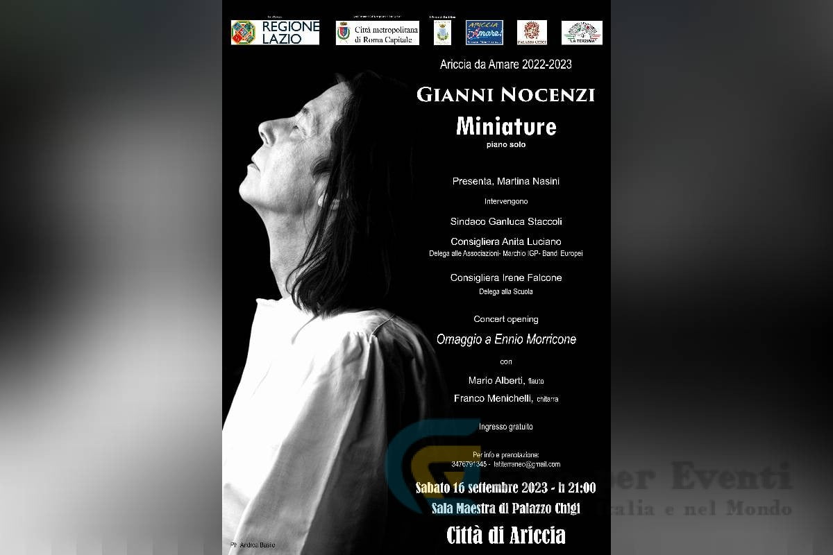 Grande Concerto di Gianni Nocenzi ad Ariccia