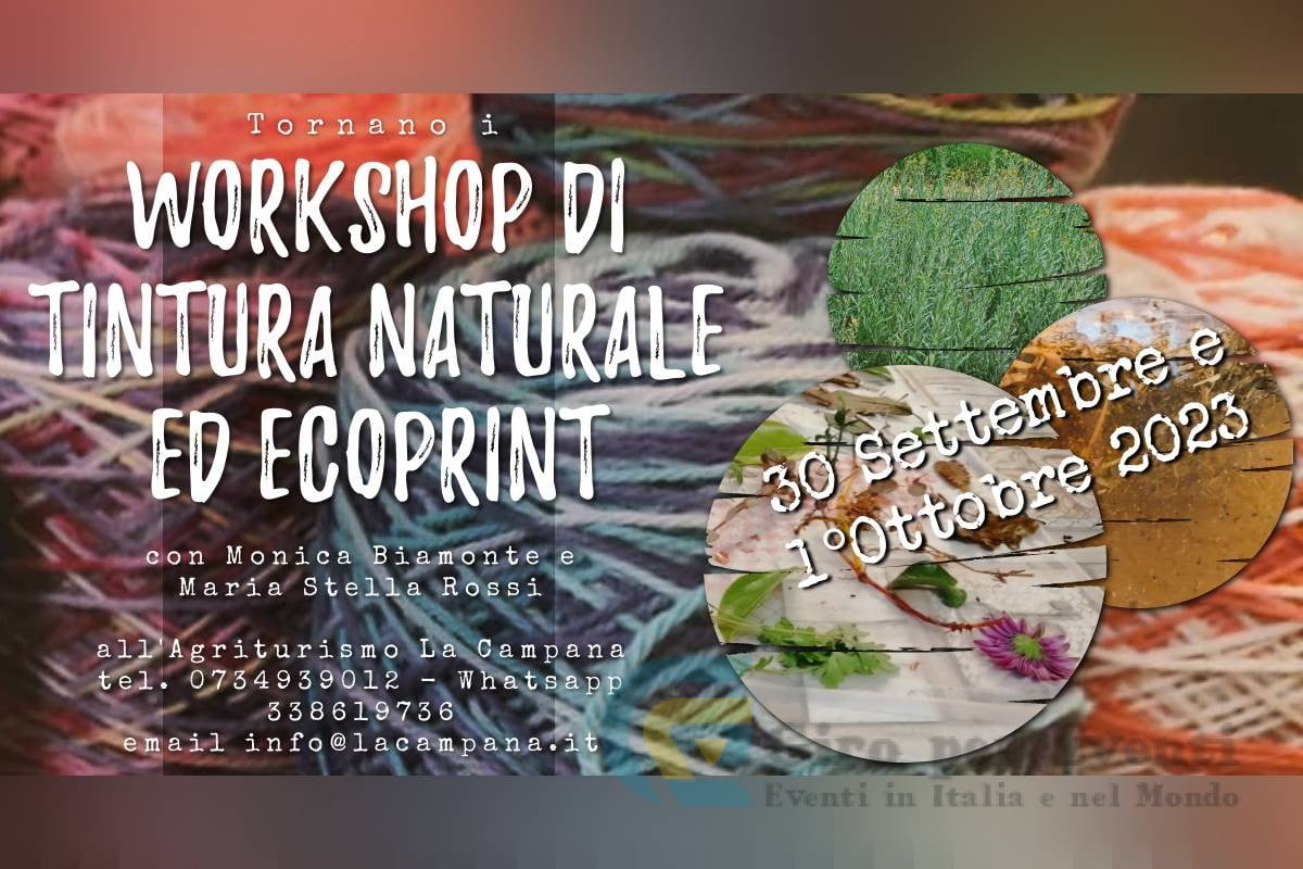 Workshop di Tintura Naturale, Ecoprint e Shibori a Montefiore Dell'Aso