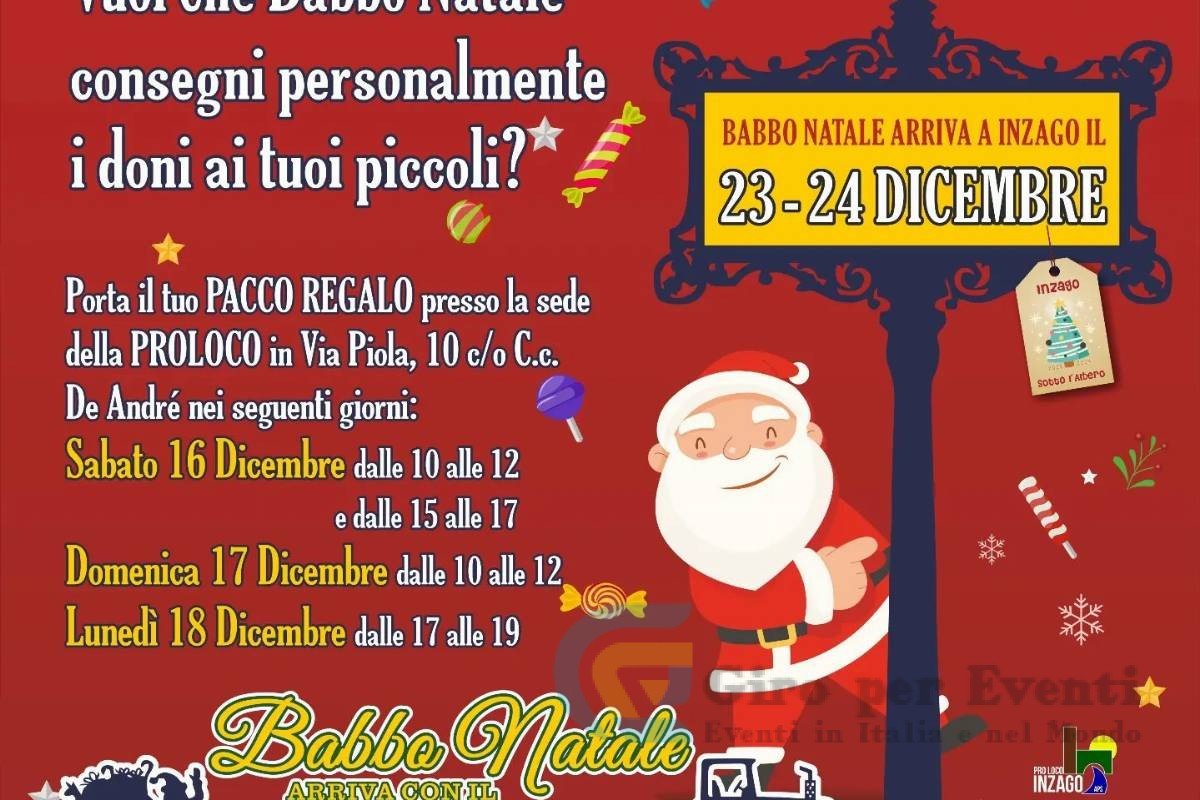 Babbo Natale Arriva con il Trattore a Inzago stazione