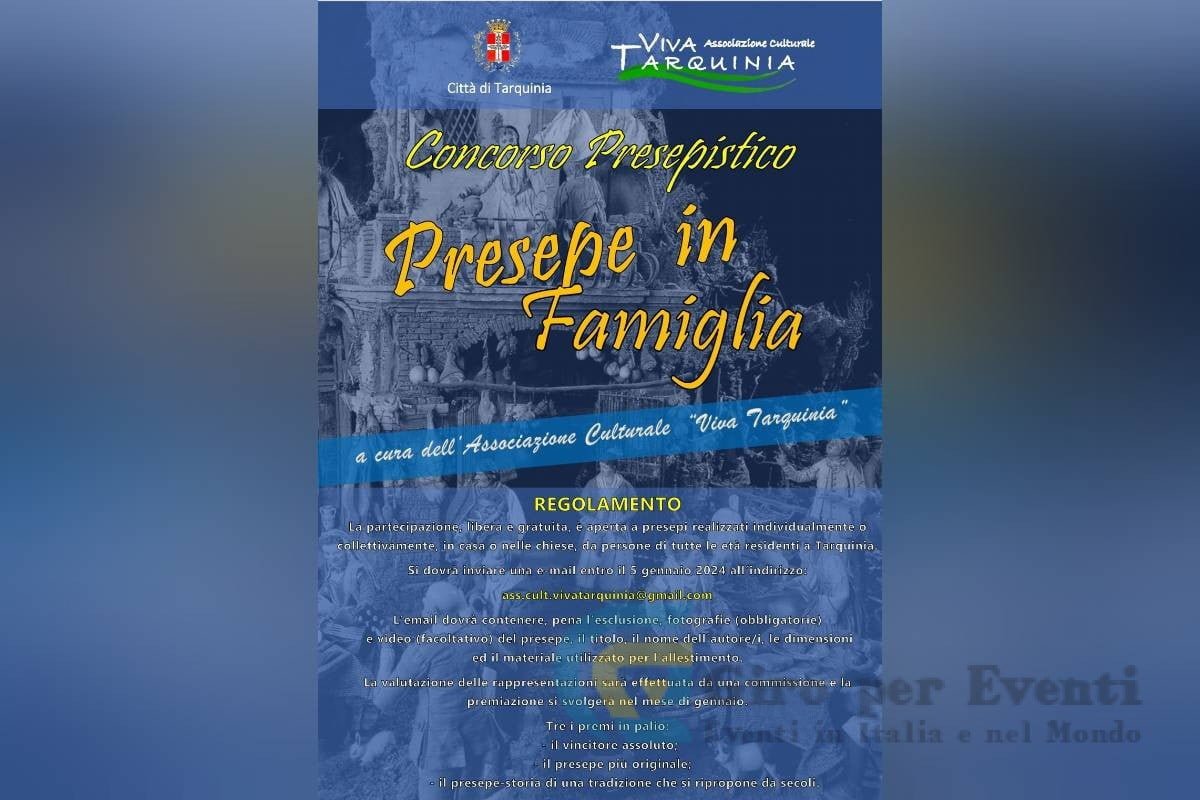 concorso Presepe in Famiglia a Tarquinia