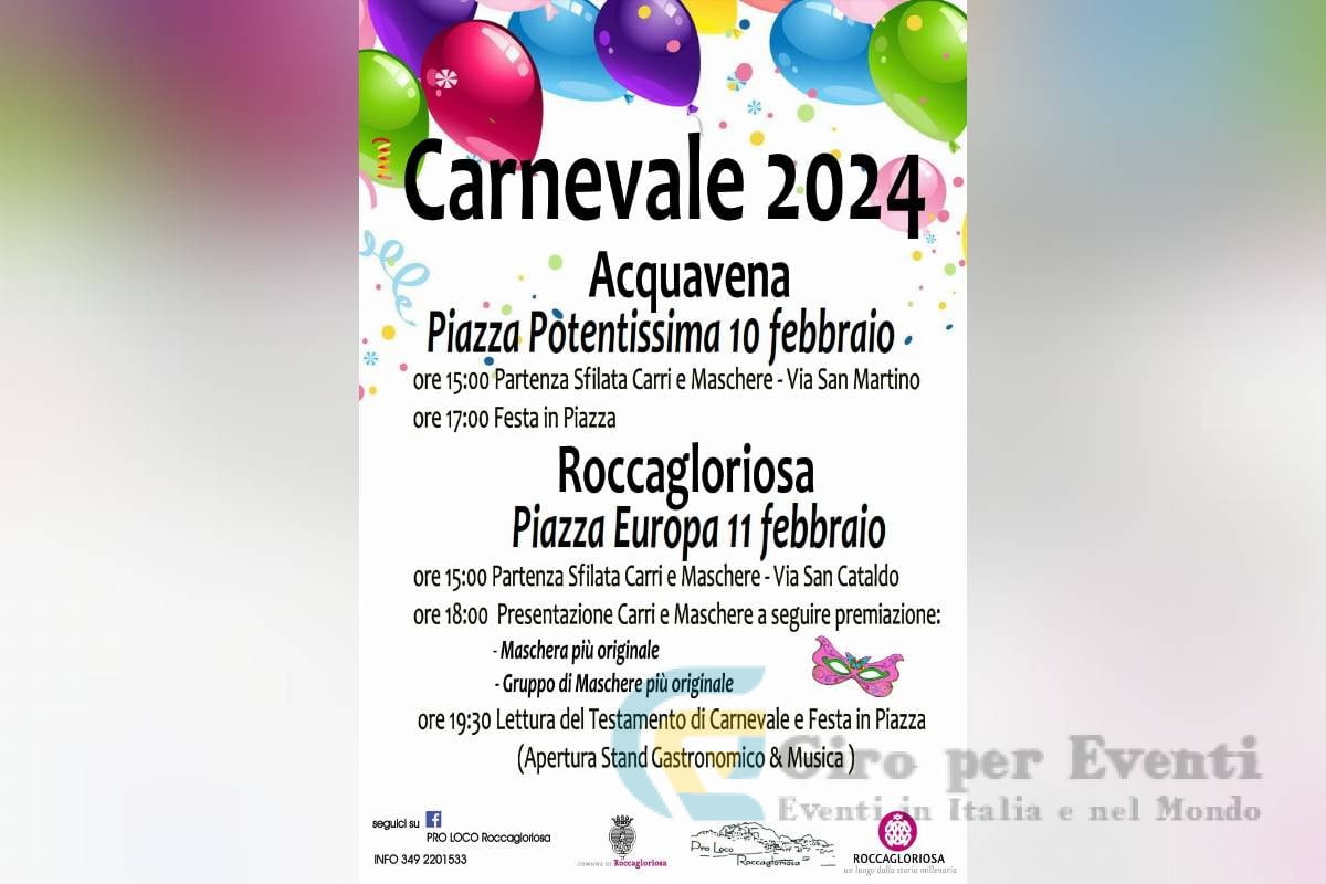 Carnevale a Roccagloriosa