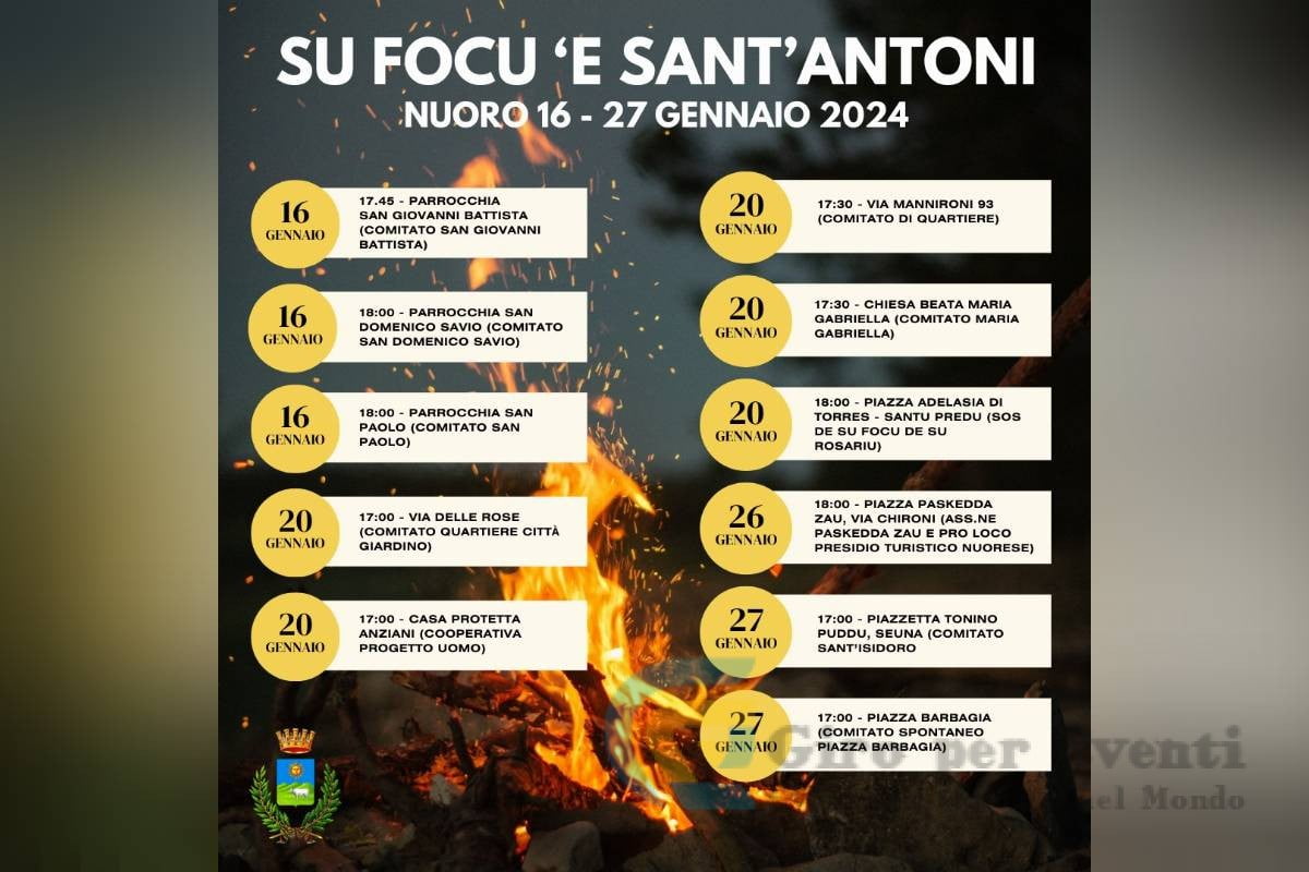 Su Focu 'e Sant'Antoni a Nuoro