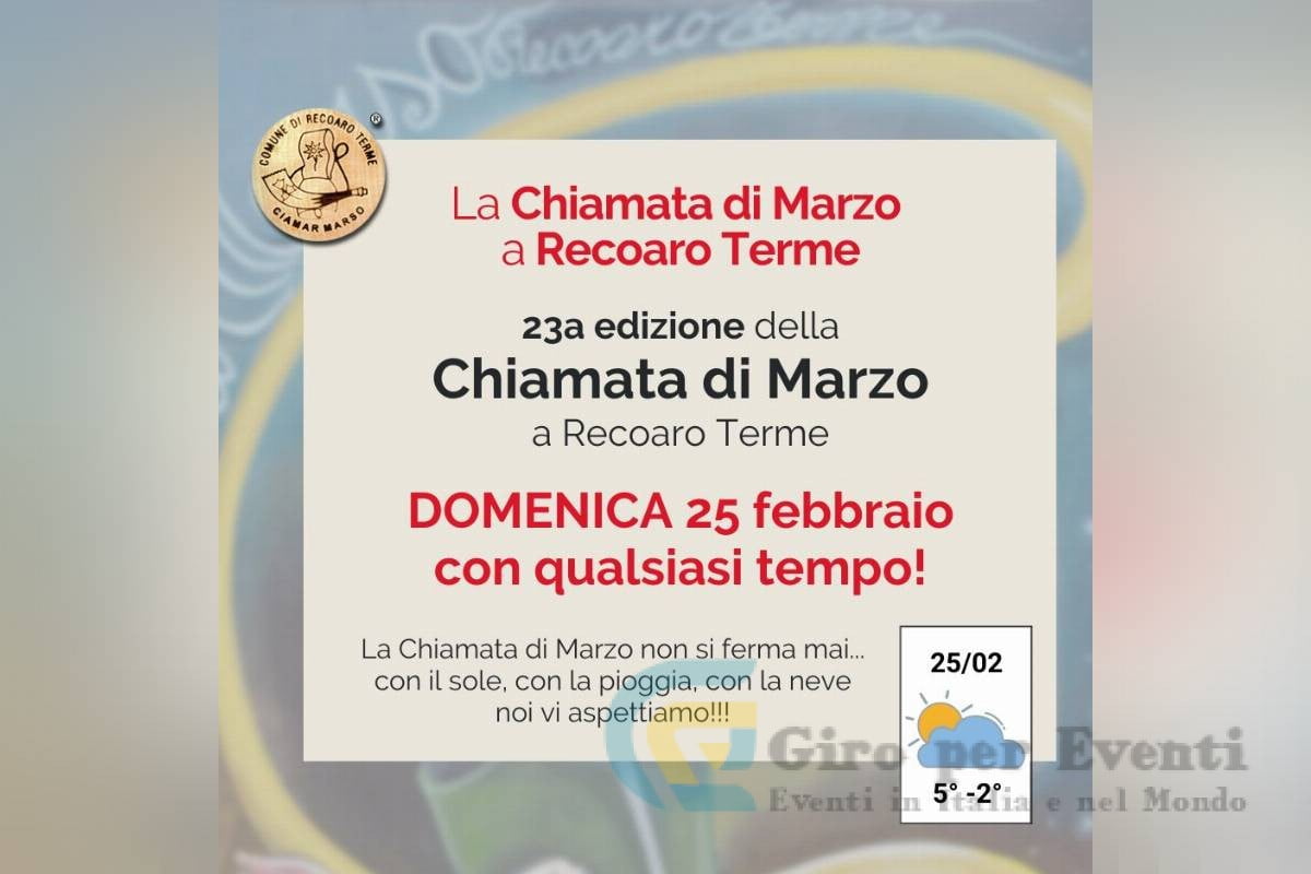 La Chiamata di Marzo a Recoaro Terme