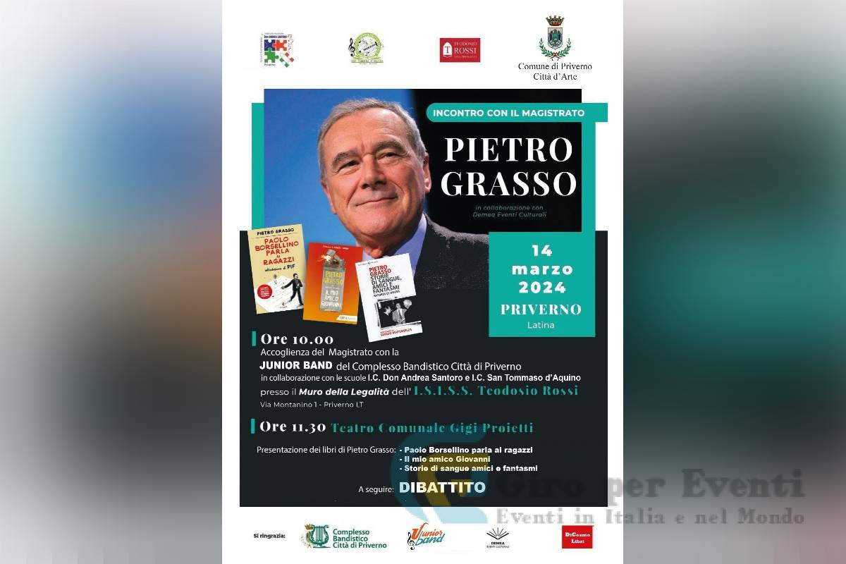 Il Magistrato Pietro Grasso incontra gli studenti di Priverno